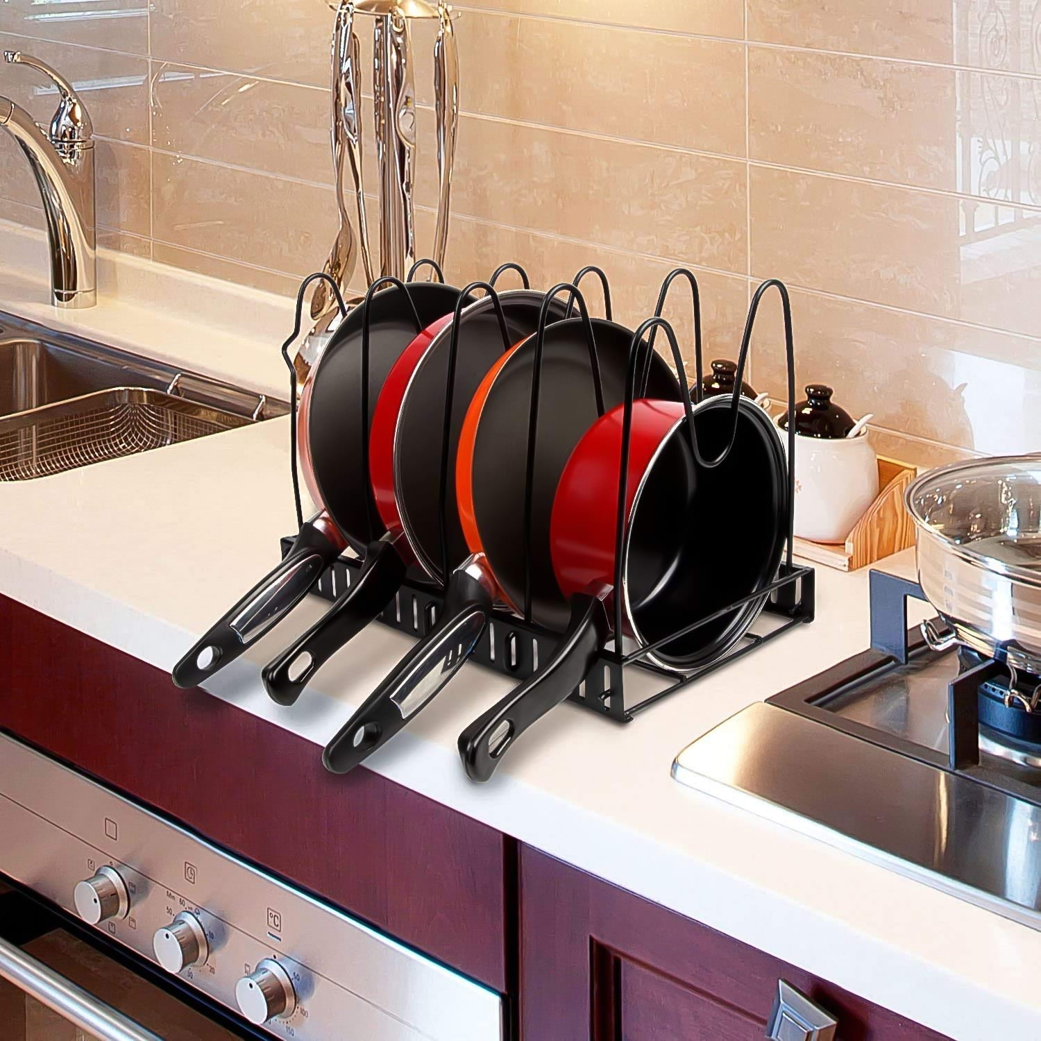 Multipurpose Pan & Pot Organizer Rack (1 Pc) - Springkart 