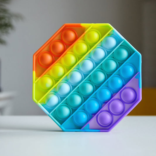 Octagon silicone push bubble toy