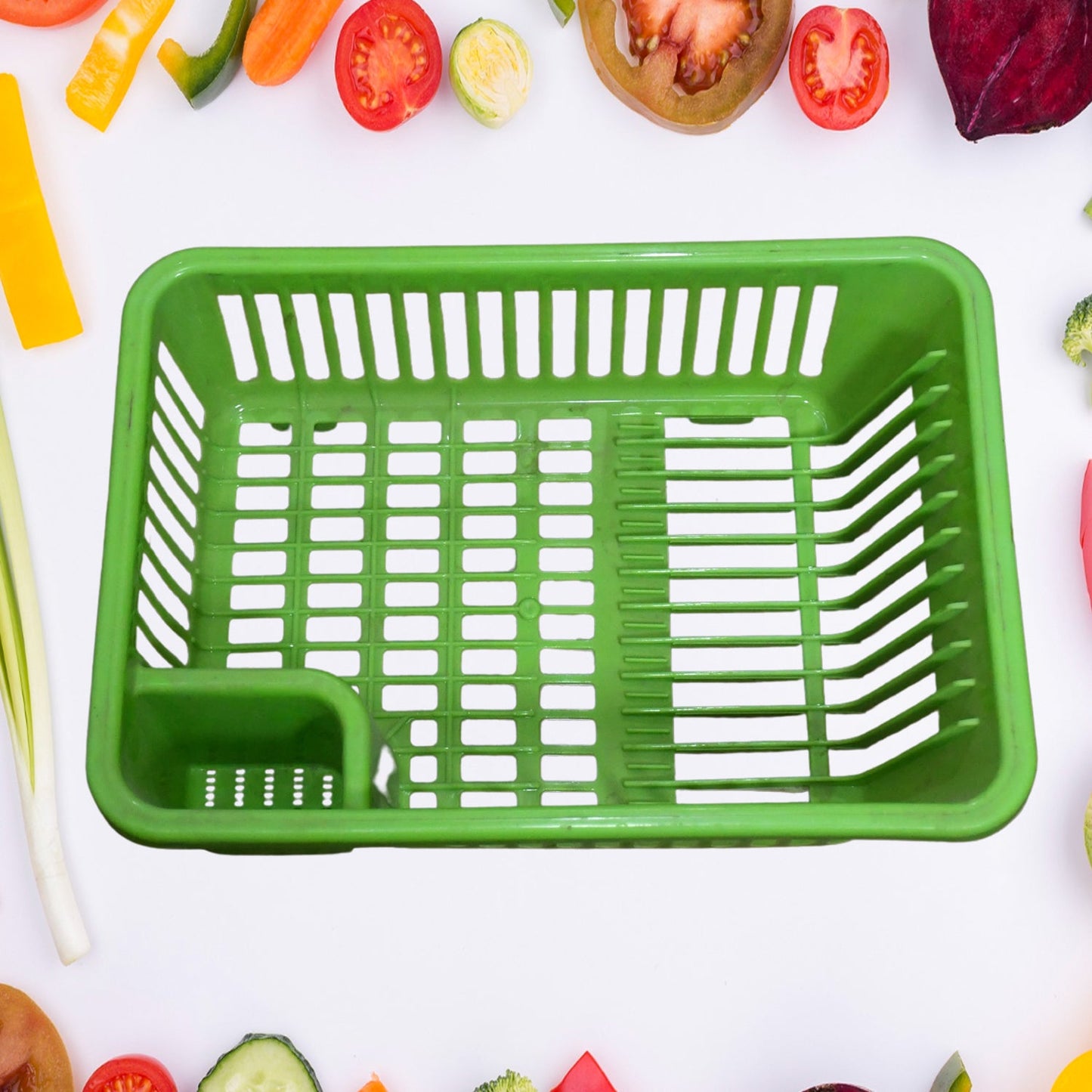 Multipurpose Plastic Kitchen Basket, Dish, Vegetables and Fruits Washing, Laundry cloath Multipupose Organizer Basket (43x30 Cm) - Springkart 