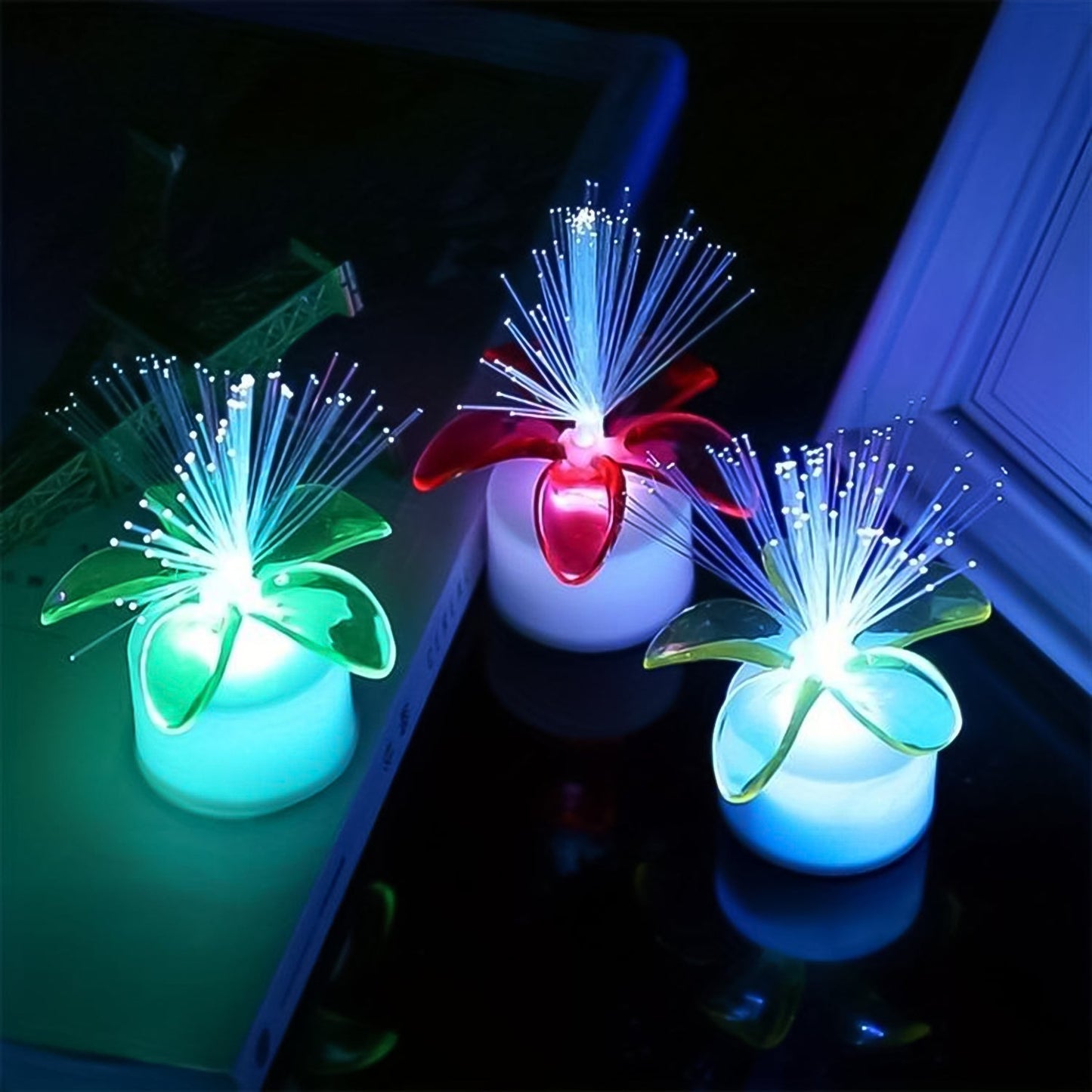 Fiber Optic Light, Mini Color Change LED Table Centerpieces, Light Up Candle - Pack of 12 - Springkart 