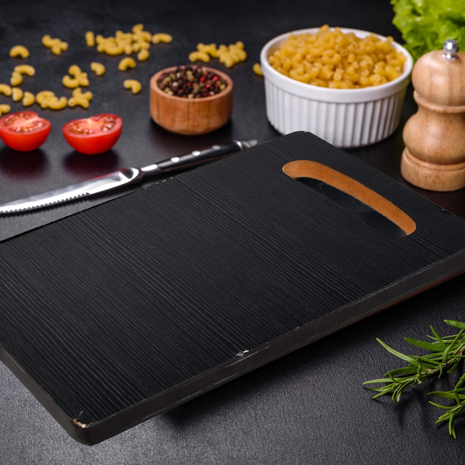 Kitchen board for chopping cheese and vegetables