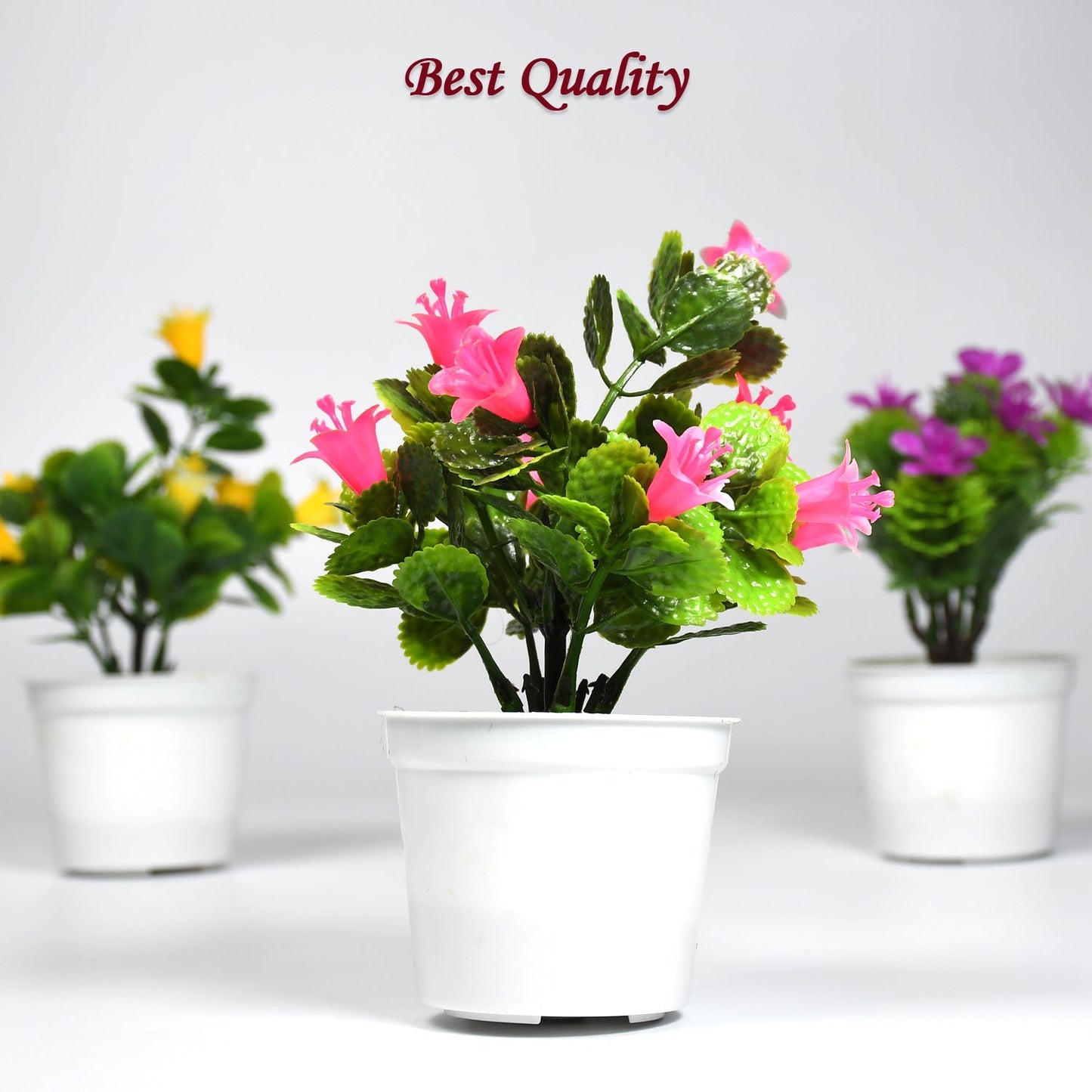 Flower Pot Artificial Decoration Plant | Natural Look & Plastic Material For Home , Hotels , Office & Multiuse Pot - Springkart 