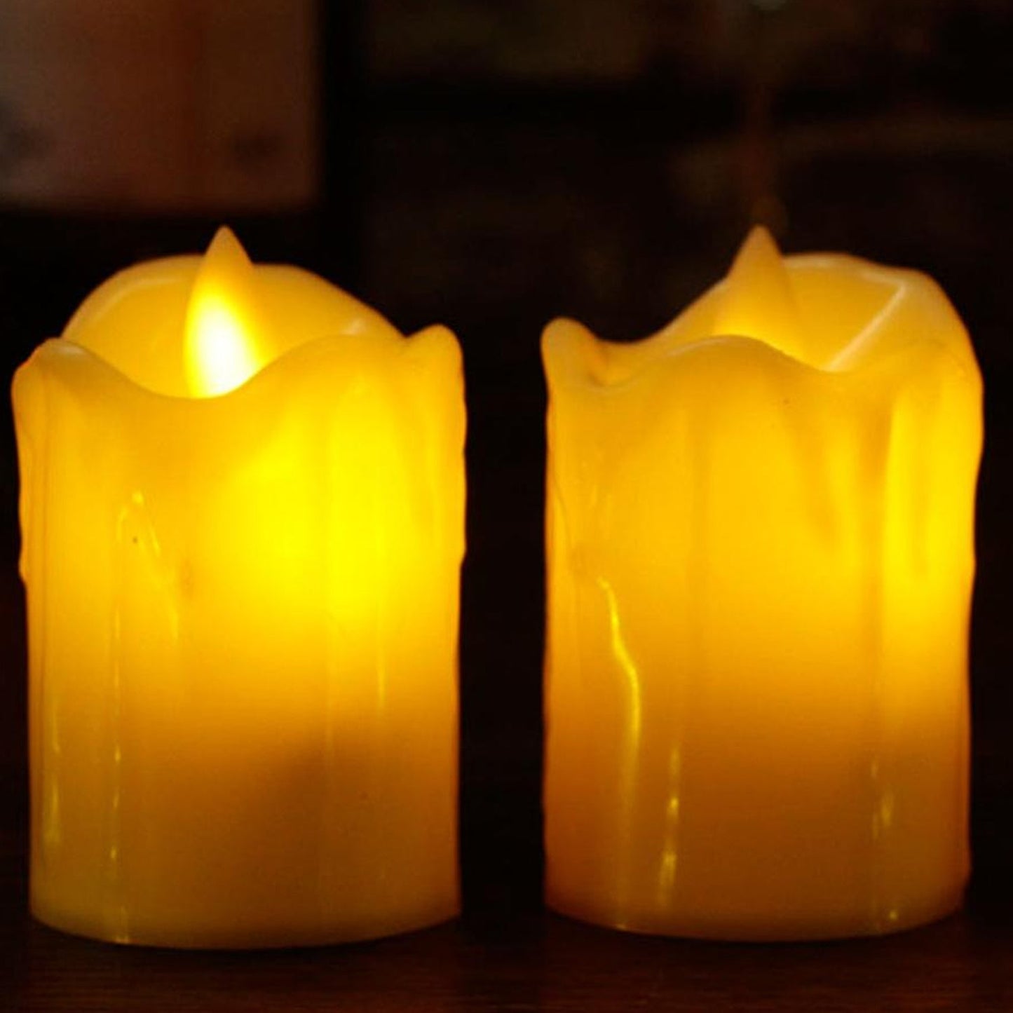 Multicolor Flameless Melted Design Candles for Decoration (Set of 24pc) - Springkart 