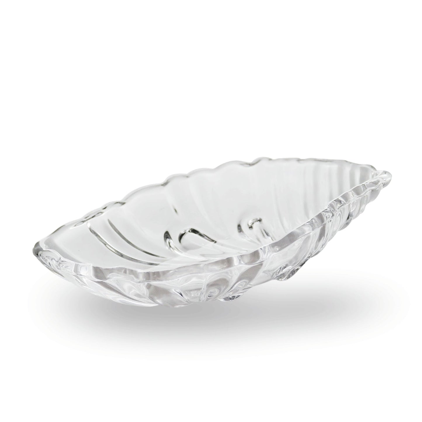 Leaf shaped Glass Serve tray of snacks, Mukhwaas, and ice cream. - Springkart 