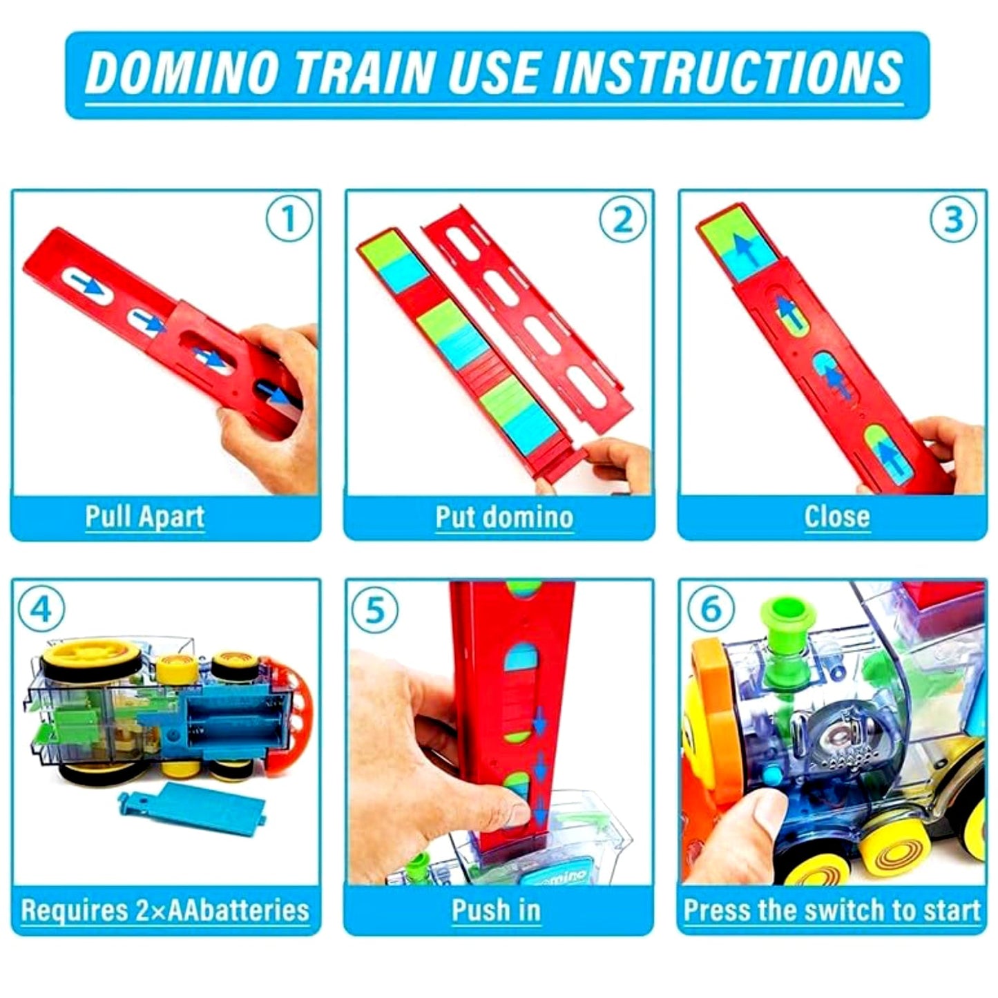 Play Game Transparent Funny Train Engine with Blocks Set 60 Blocks Toy with Music and Lights Automatic Blocks Toy Train Set for Kids ( Batteries not included) - Springkart 