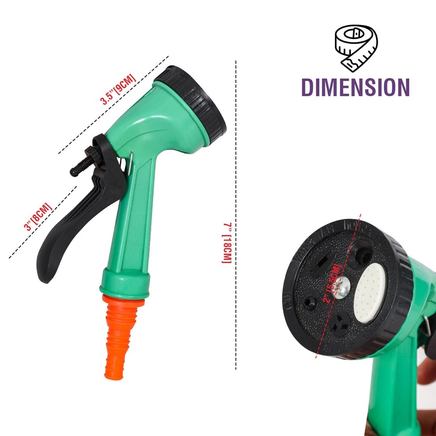 Garden Hose Nozzle Spray Nozzle with Adjustable For Garden & Multi Use - Springkart 