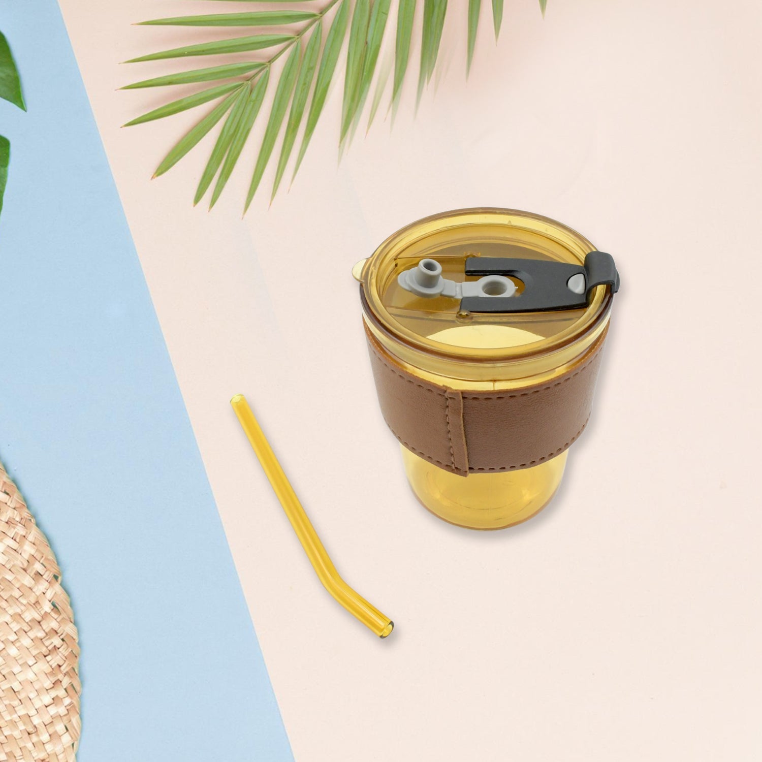 Glass Coffee Mug with Straw & Lid: Perfect for Home & Travel - Springkart 