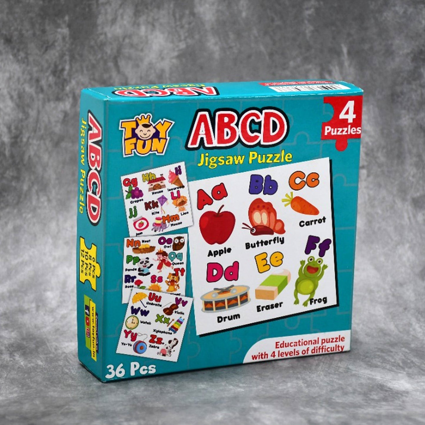Learning Abcd JigaSaw Toy Puzzle For Children (4 Puzzles Pack) - Springkart 