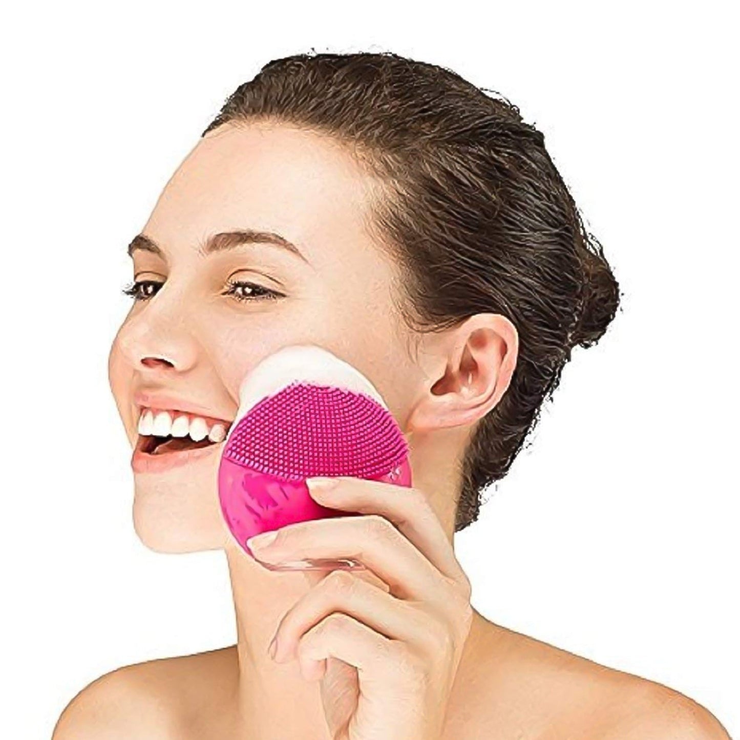 Silicone USB Facial Cleansing Brush and Face Massager (1 Pc) - Springkart 