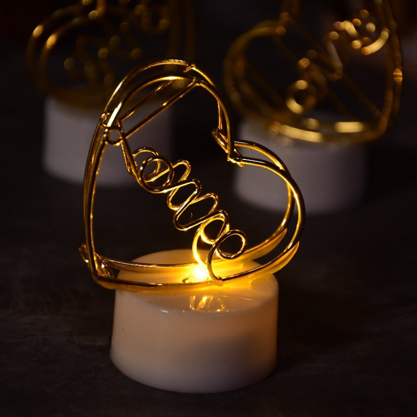Multicolor Flameless heart Design Candles for Decoration (Set of 12pc) - Springkart 