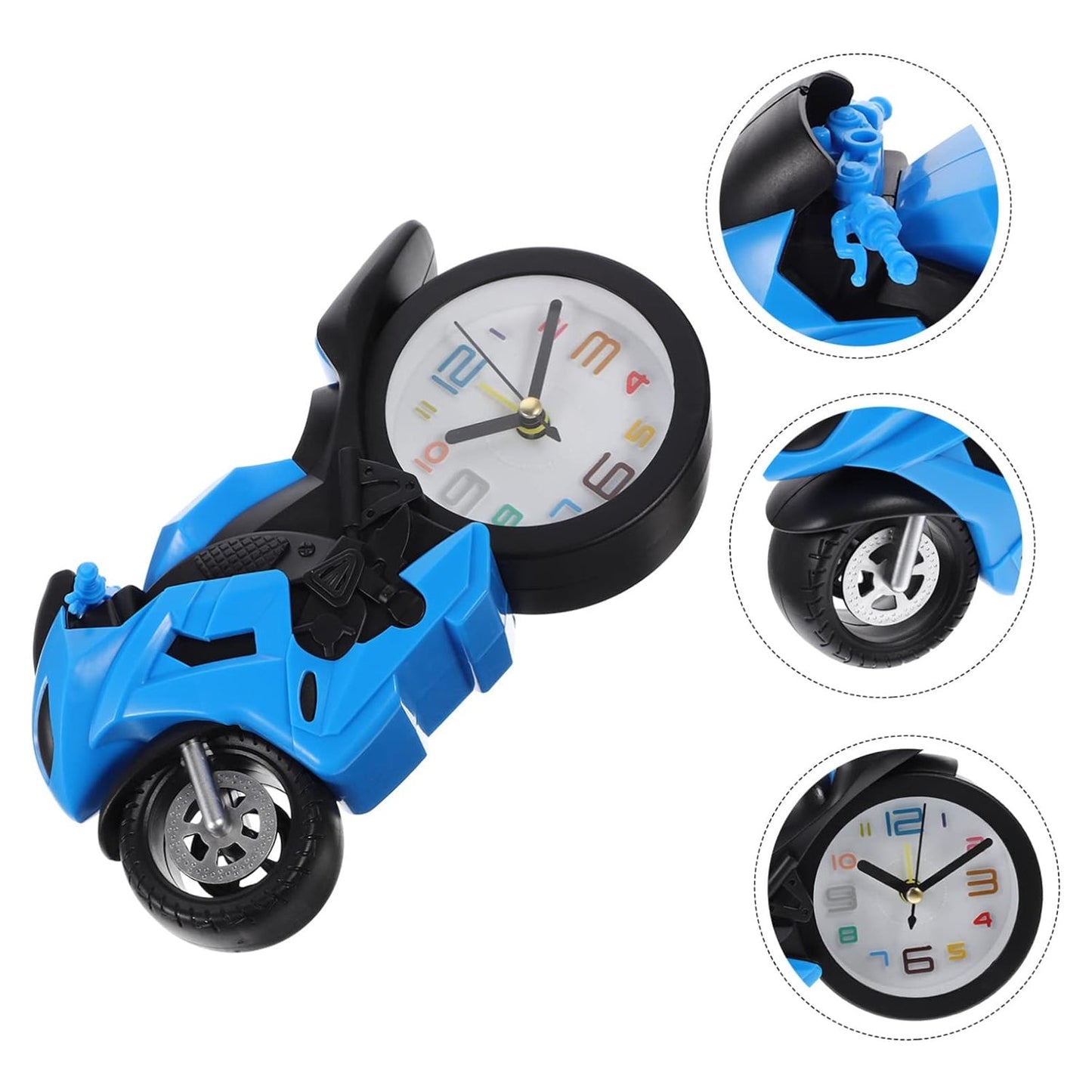 Fashioned Alarm Clock Novelty Retro Motorcycle / Motorbike Engine Style Clocks Alarm Clock Desktop Decoration Kids Gift - Springkart 