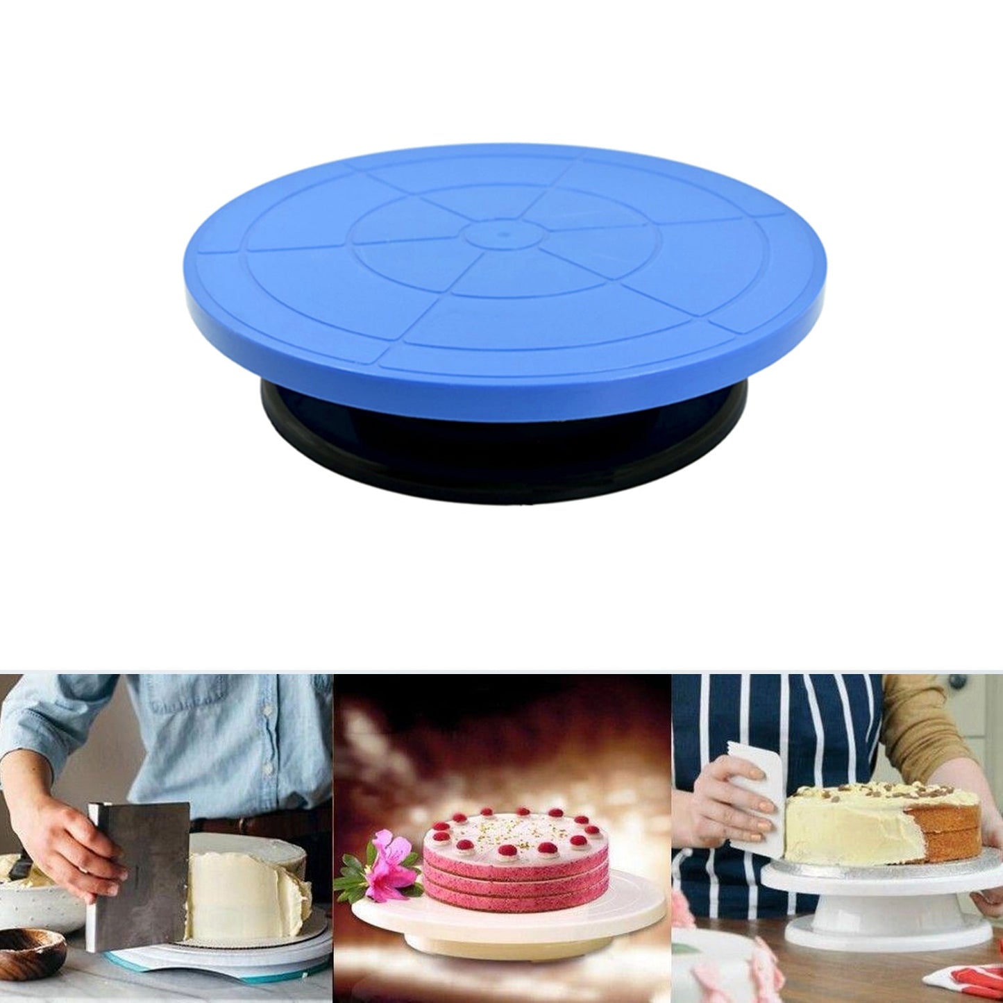 Cake Stand Revolving Decorating Turntable Easy Rotate Cake Stand For Home & Birthday Party Use - Springkart 