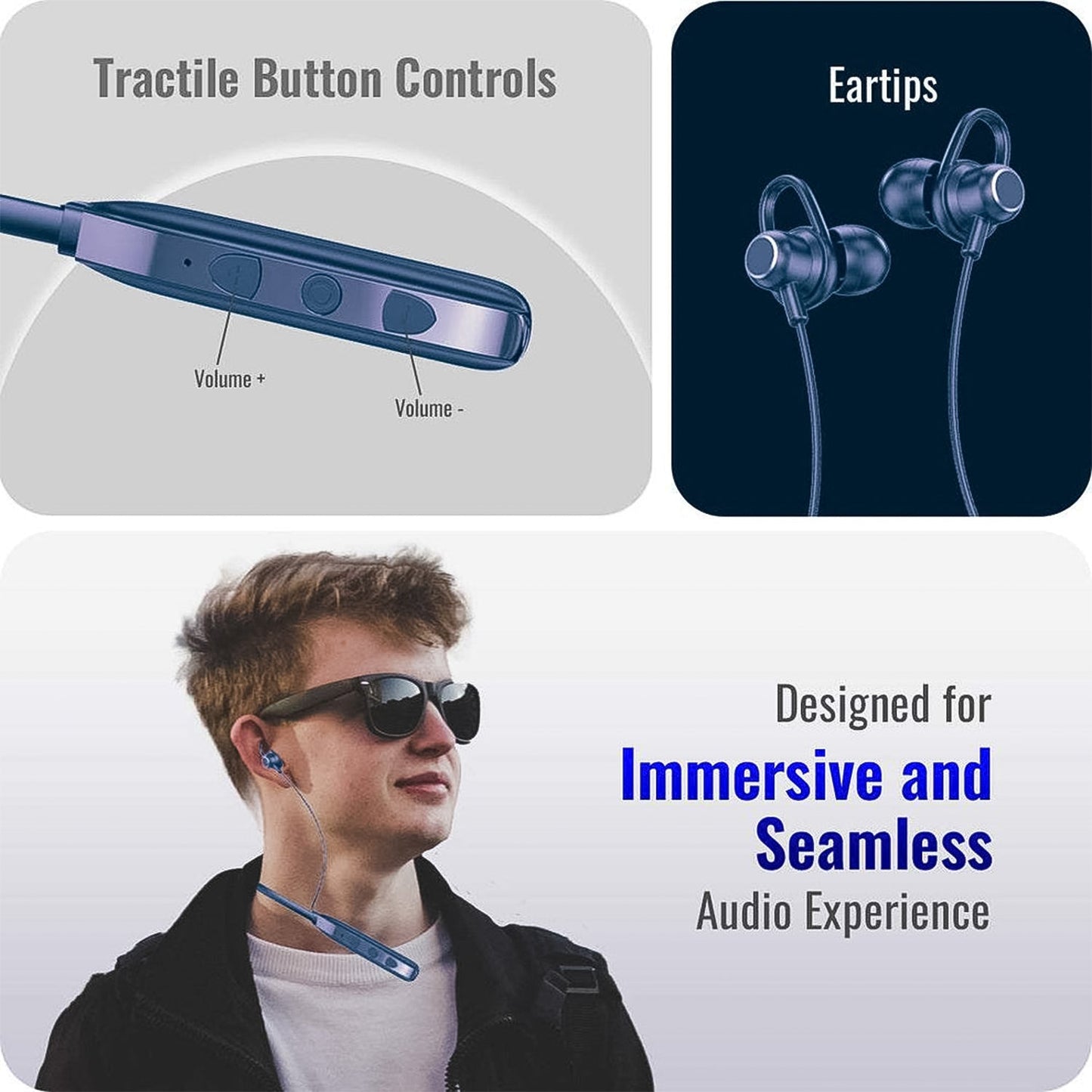 Magnetic ON- OFF Earbuds Neckband Bluetooth (1 Pc / USB Type-C) - Springkart 