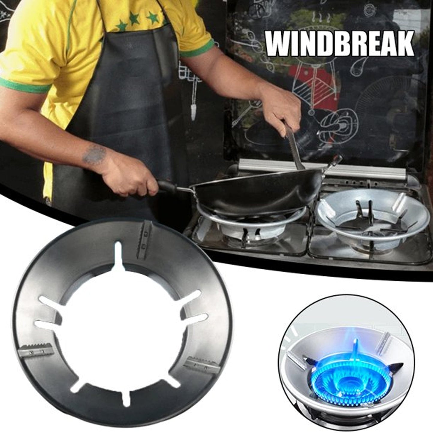 Home Gas Stove Fire & Windproof Energy Saving Stand - Springkart 