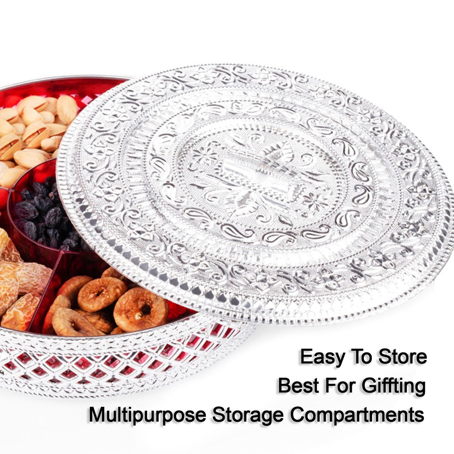 Round Box, Dry Fruit Box For Kitchen Storage Home Decor - Springkart 