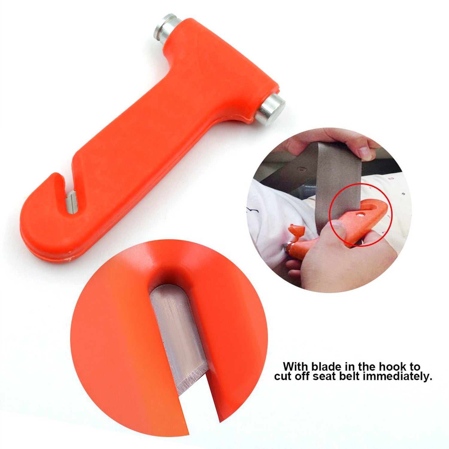 Car Safety Hammer,Emergency and Rescue Tool,Car Window Breaker and Seatbelt Cutter,Safety Hammer Emergency Rescue Tool,Car Window Breaking Seat Belt Cutter (1 Pc) - Springkart 