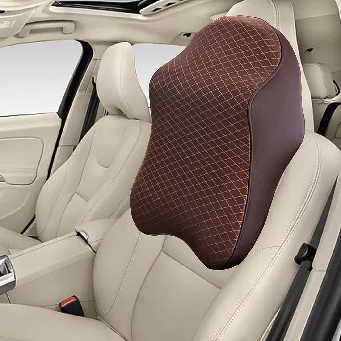 Car Neck Pillow Car Neck Headrest Pillow Memory Foam Car Accessories Cushion Car Seat Head Support Neck Protector Car Seat Neck Pillow, for Driving (1 Pc / Mix Color) - Springkart 
