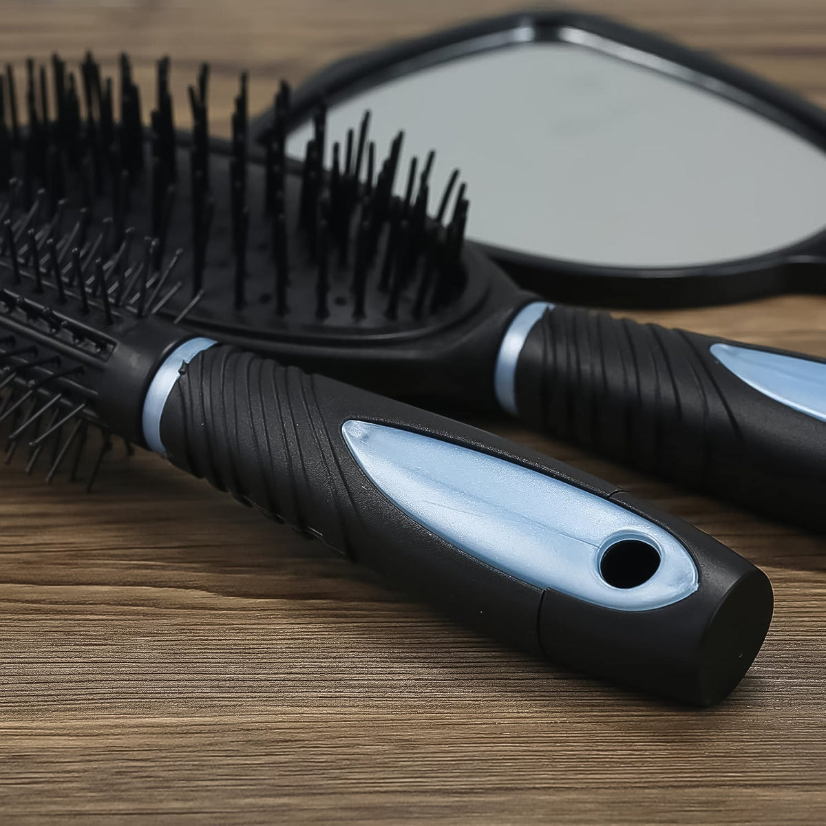 Hair Combs Mirror Set Professional Salon Hair Cutting Brushes Sets (5 Pc With Stand) - Springkart 