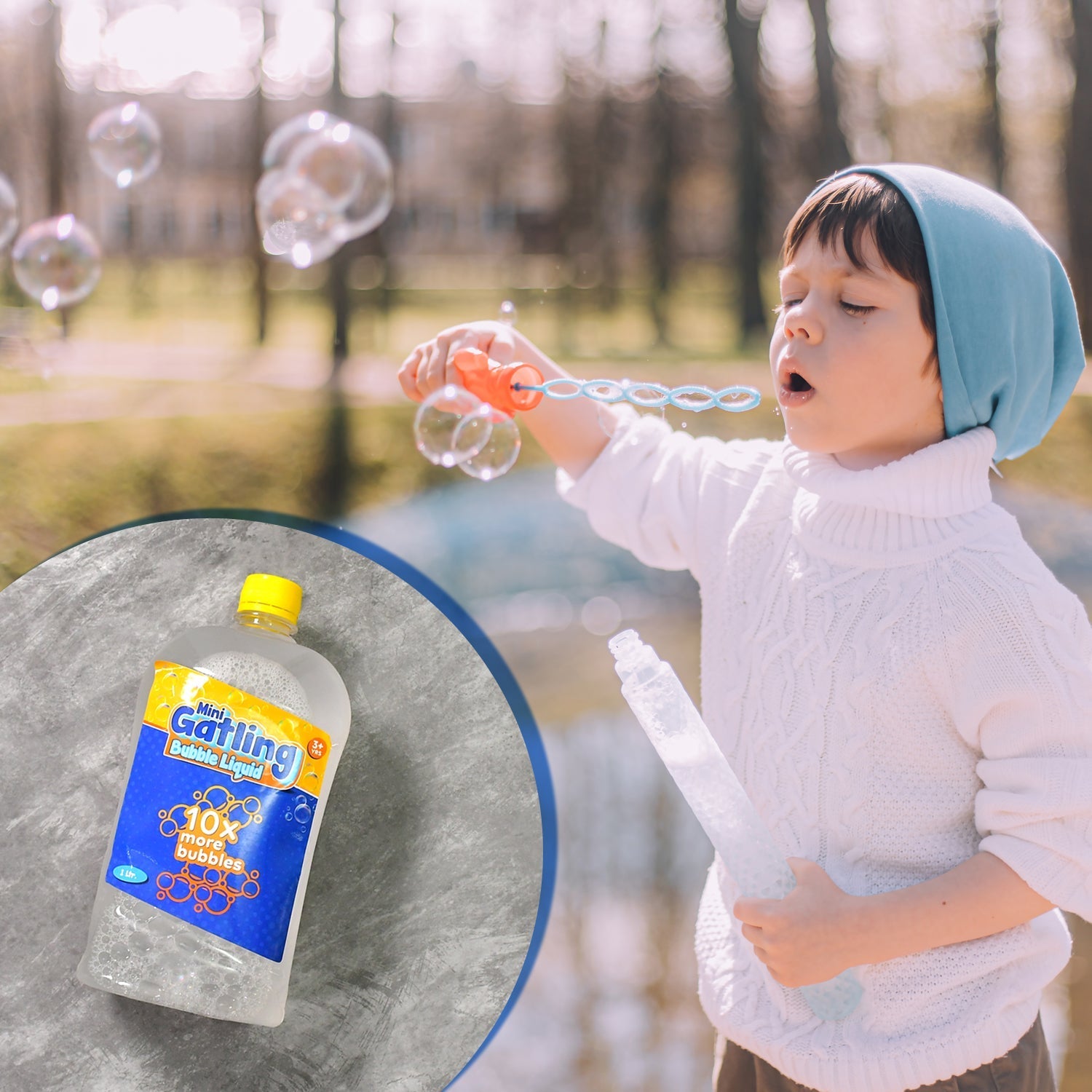 Bubble Liquid Solution Bottle for Manual & Automatic Bubble Maker Toys for Kids - 1LTR - Springkart 