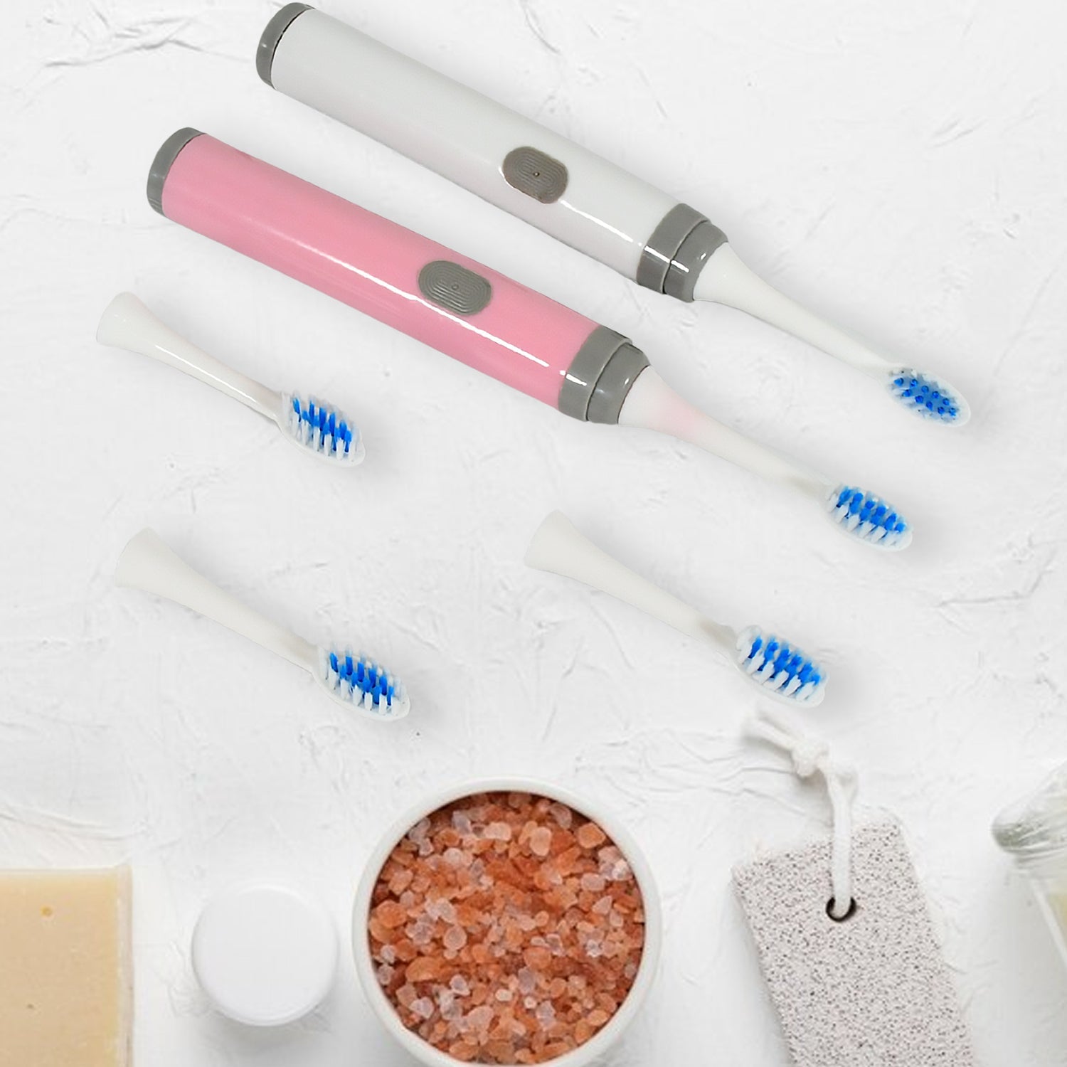 Adult Waterproof Electric Toothbrush Strong Sonic Charging with 4 Toothbrush Head and a toothbrush holder - Springkart 