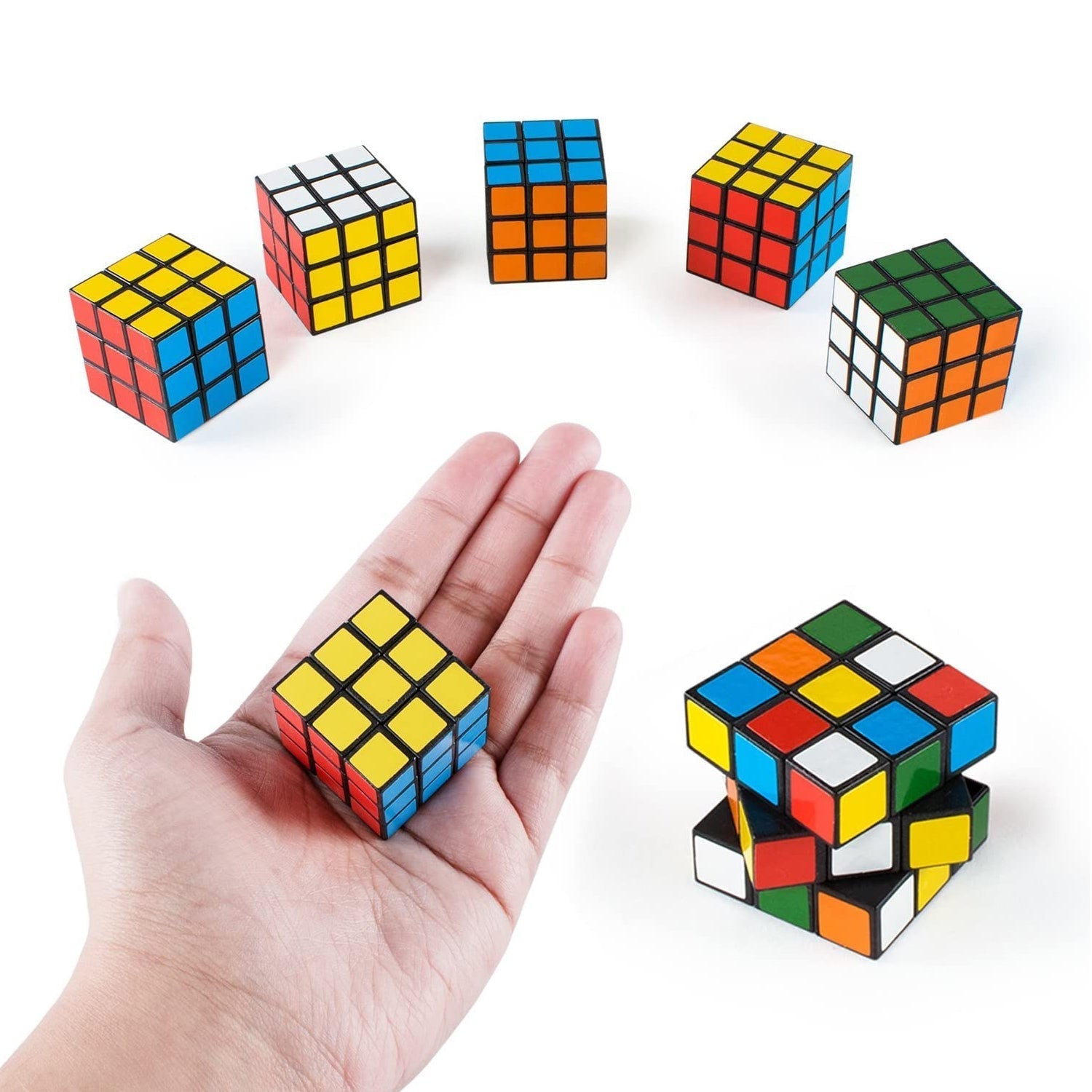 Plastic Fancy 3x3 Small Cube Puzzles Game - 2 Pieces (Multicolour) - Springkart 