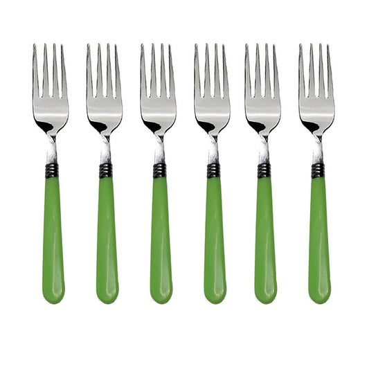 Stainless Steel Forks with Comfortable Grip Dining Fork Set of 6 Pcs - Springkart 