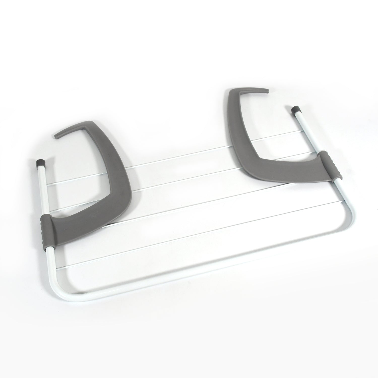 Metal Steel Folding Drying Rack for Clothes Balcony Laundry Hanger for Small Clothes Drying Hanger Metal Clothes Drying Stand, Socks and Plant Storage Holder Outdoor / Indoor Clothes-Towel Drying Rack Hanging on The Door Bathroom - Springkart 