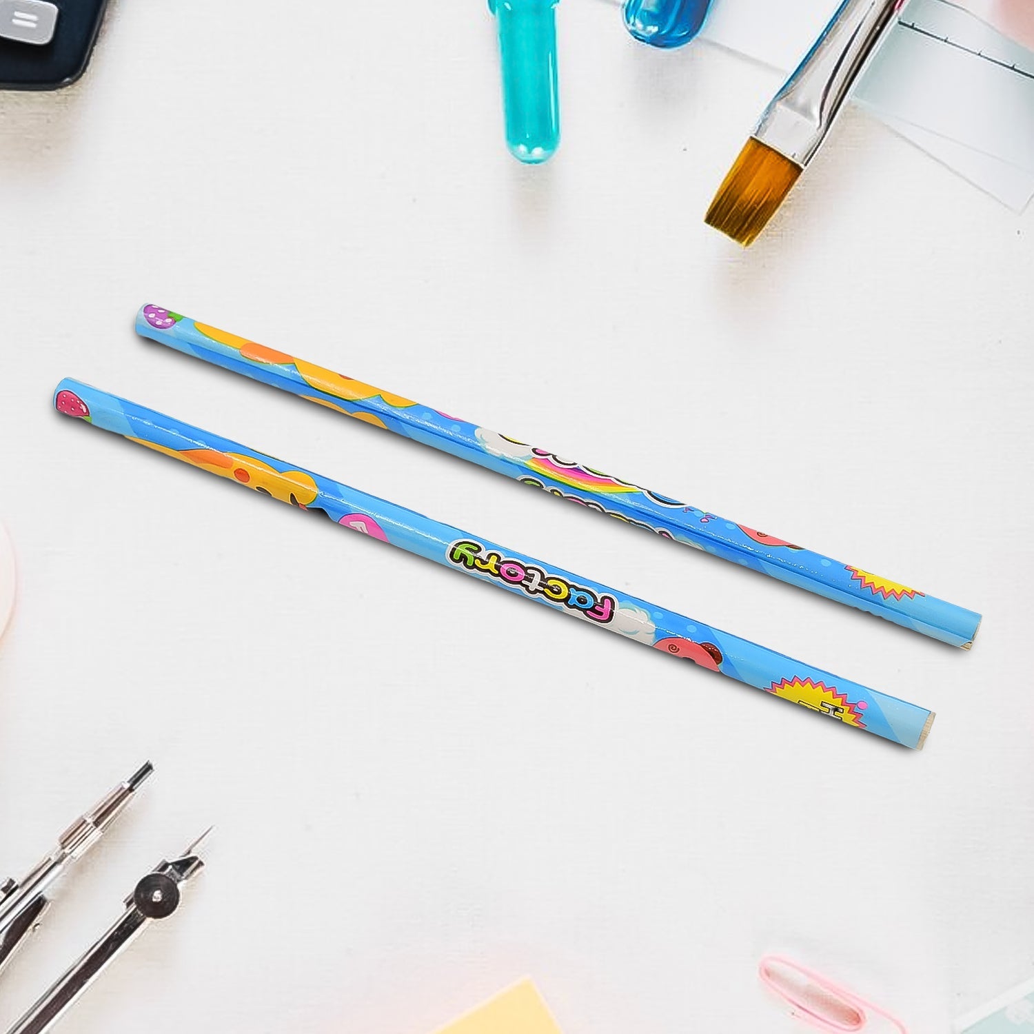 Cartoon Wooden Pencil Set for Kids Boys Return Gifts Birthday Party Space Stationary Set Pencil Eraser Sharpener Combo Kit for Kids Boys (Mix Color / 1 Set) - Springkart 