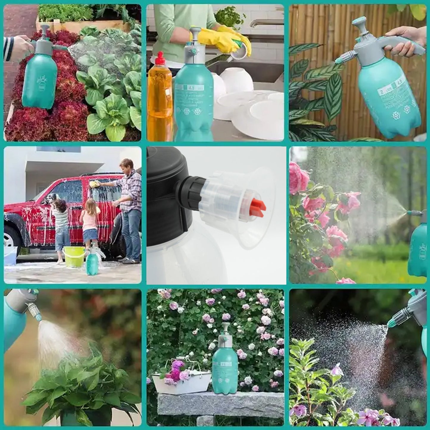Pressure Sprayer 2 Litres Garden Sprayer Hand Pump Sprayer Foam Sprayer Watering Bottle for Indoor Plants Cleaning Outdoor Garden (2 Ltr.) - Springkart 