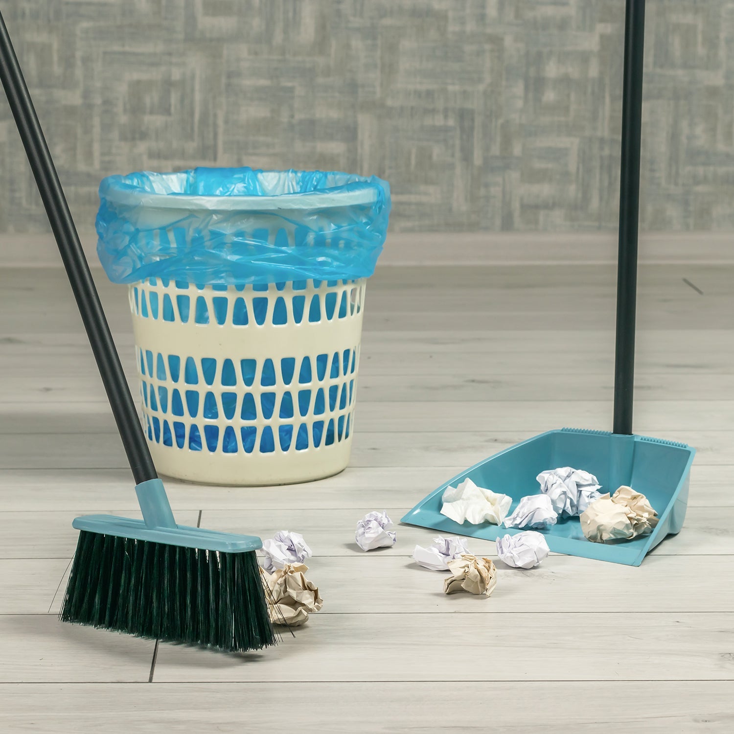 Long Handle Dustpan and Brush 2 Piece Set for Sweeping Cleaning Home Office - Springkart 