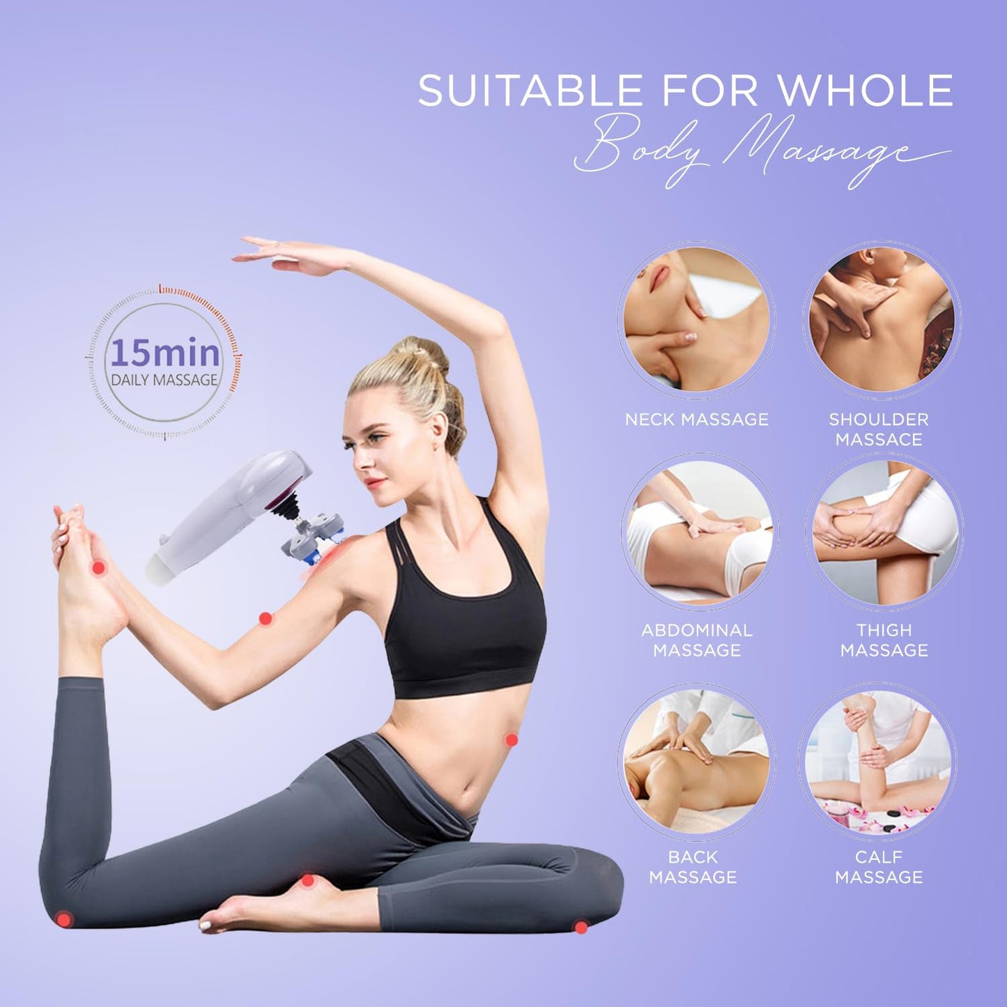 Electric 8 In 1 Full Body Massager, Magic Massager (1 Set) - Springkart 
