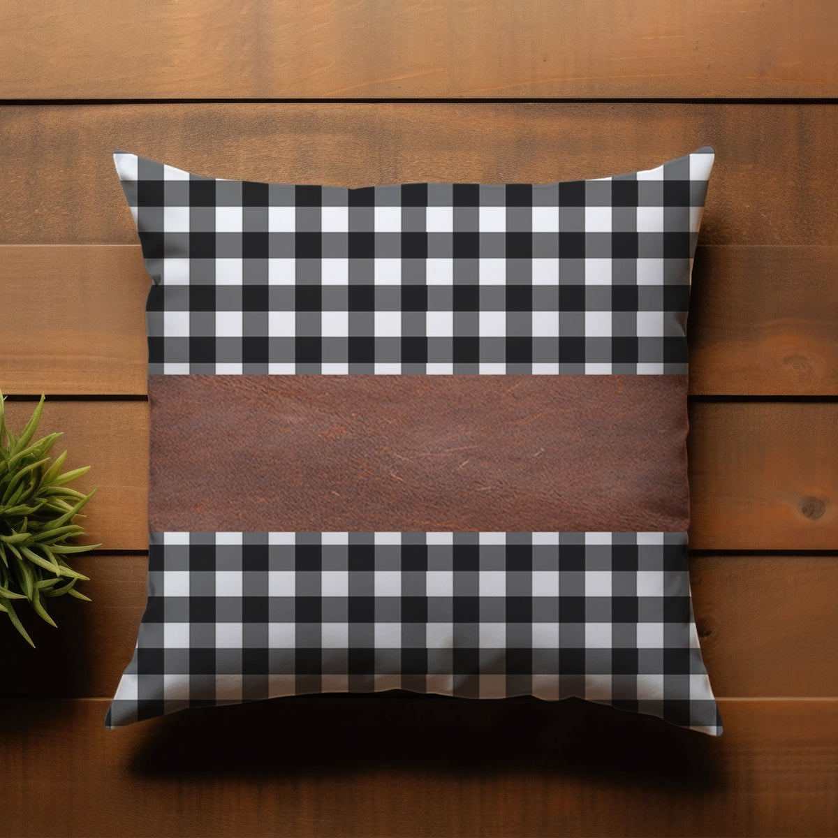 Pillow Covers, Leather & Cotton Cushion Covers (15 × 15 Inch / 1 Pair / 2 Pc) - Springkart 