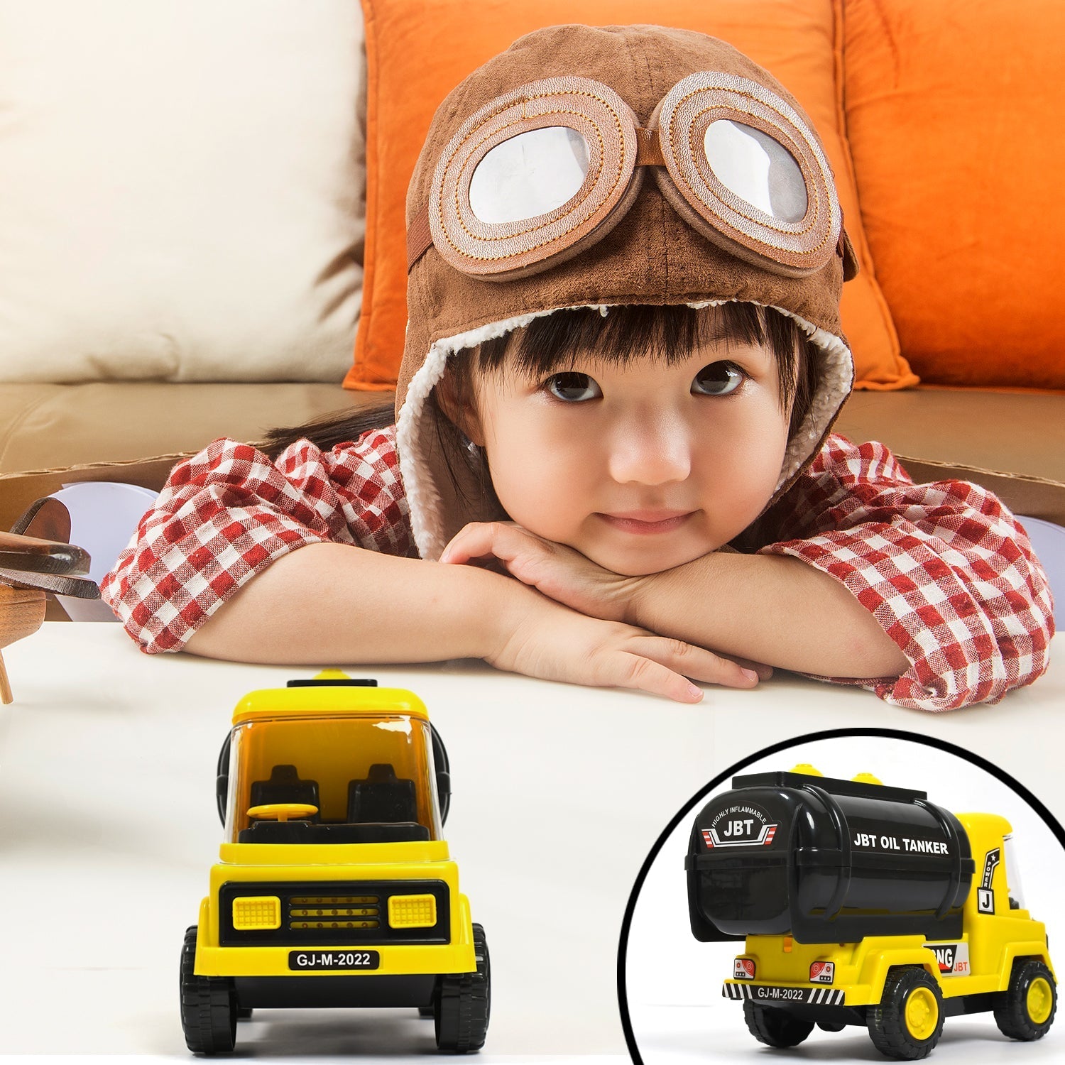Big Heavy Duty Unbreakable Toy Truck with Sound | Friction Powered Oil-Water Tanker - Springkart 
