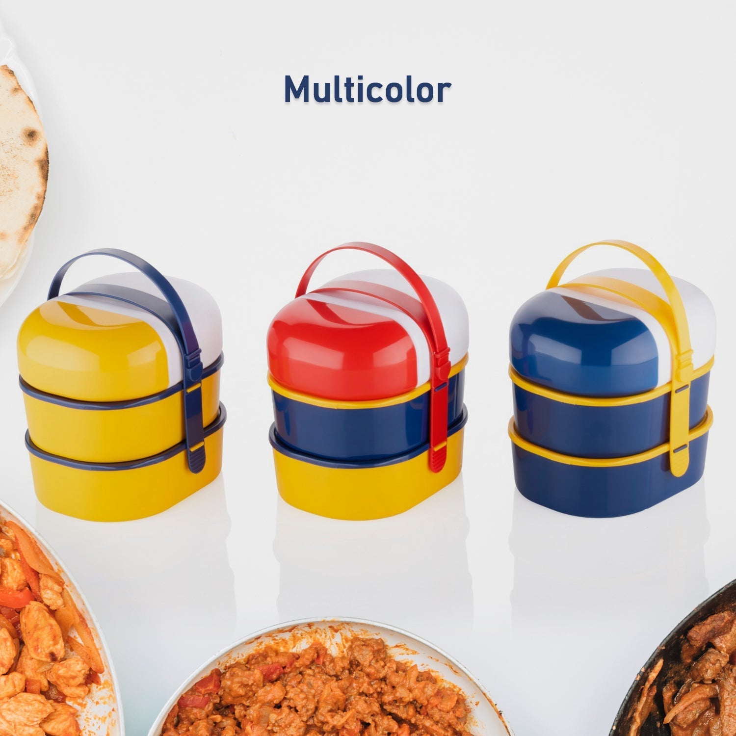 Mr. Chef Smart Lunch Box Capsule shape strap-on lunch box with water bottle and handle - Springkart 
