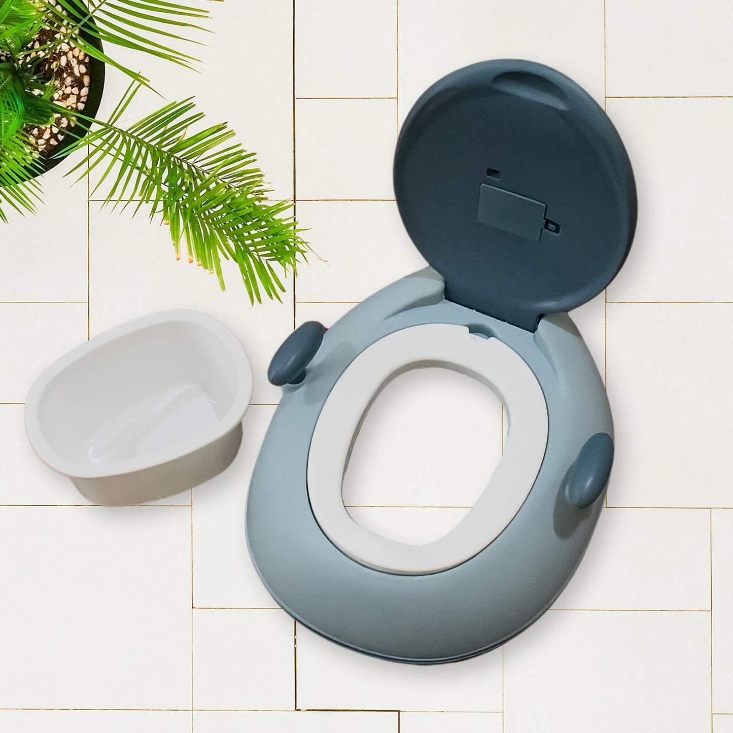 BABY PORTABLE LIGHTING & MUSIC TOILET, BABY POTTY TRAINING SEAT BABY POTTY CHAIR FOR TODDLER BOYS GIRLS POTTY SEAT FOR 1+ YEAR CHILD - Springkart 