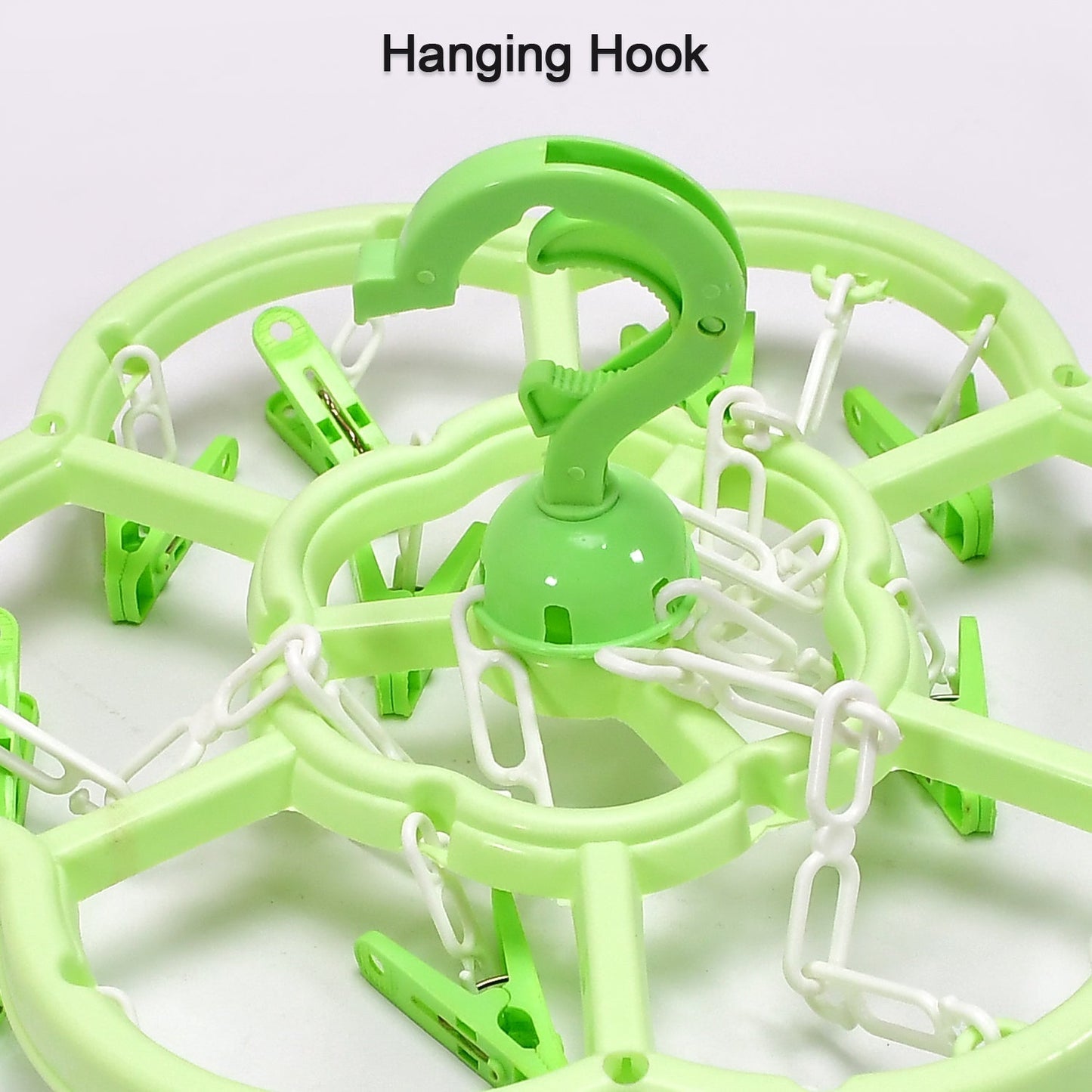 Household plastic hanger with clips