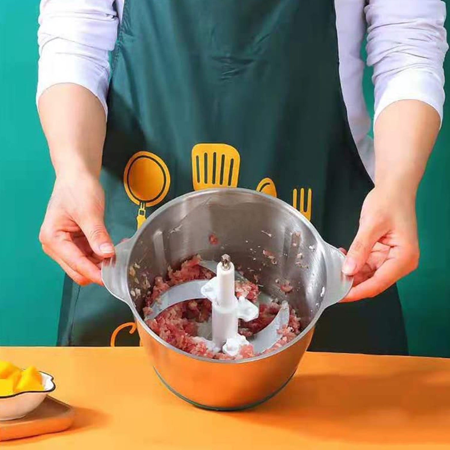 Stainless Steel Electric Meat Grinders with Bowl for Food Chopping Meat & Vegetable. - Springkart 