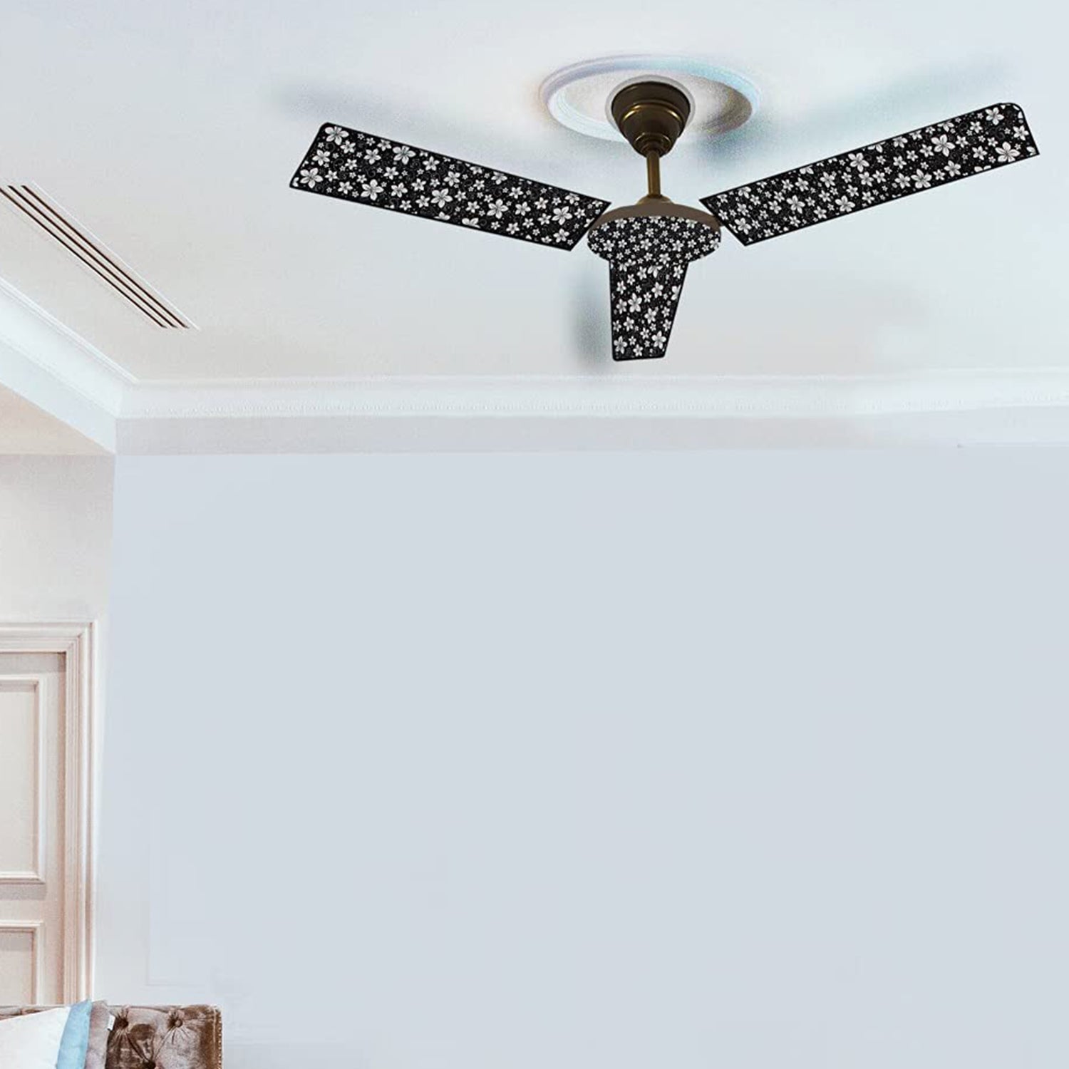 Ceiling Fan Blade Cover used to cover ceiling fan blades for prevent it from dust and can be used in mostly any kinds of places like offices and household etc. - Springkart 