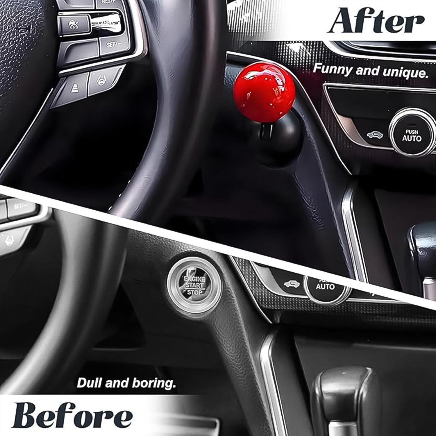 Ball Design Car Push Start Button Rocker / Cover (1 Pc) - Springkart 