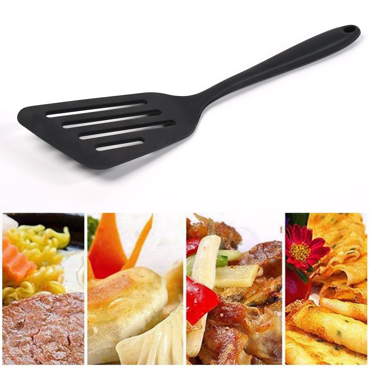 SILICON NON-STICK HEAT RESISTANT KITCHEN TURNER PREMIUM TURNER ( 1PC ) - Springkart 