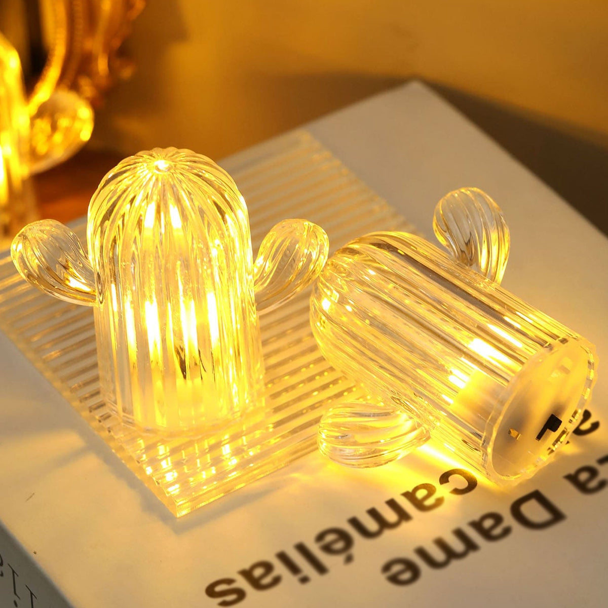 Cute Cactus LED Night Light (Cactus / 4 Pcs Set) - Springkart 