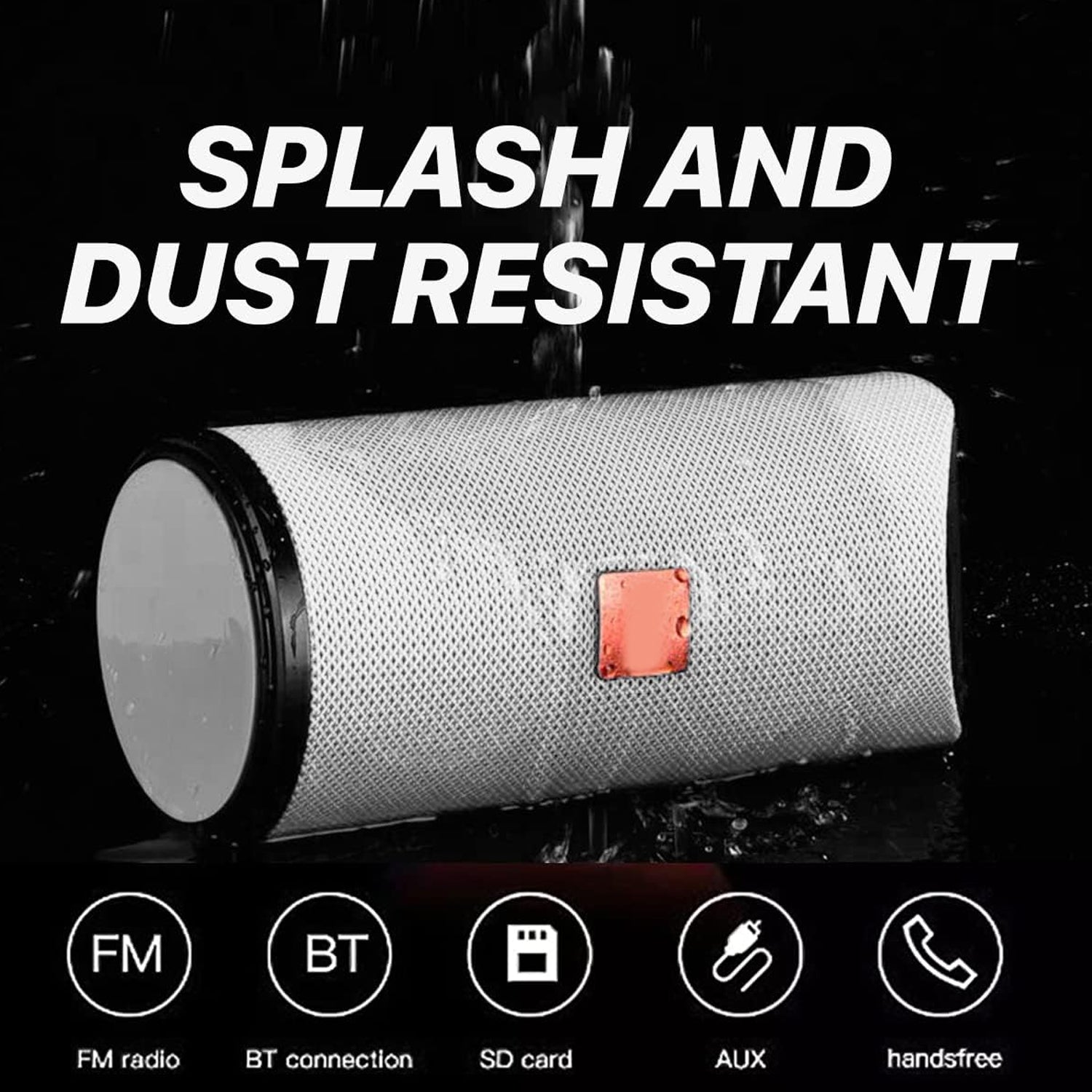 Portable Speaker / Rechargeable / Splash Proof Wireless High Sound Bluetooth Speaker, Blootuth speaker (media player) - Springkart 