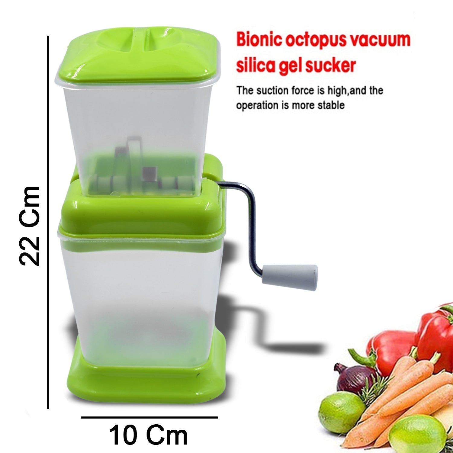 Small Onion Chopper & Vegetable Chopper Quick Cutter with Rotating Blade - Springkart 