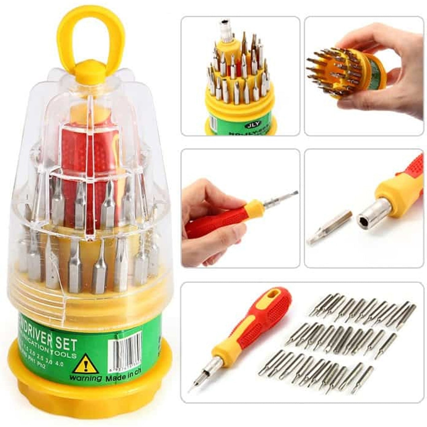 Magnetic 31 in 1 Repairing ScrewDriver Tool Set Kit - Springkart 