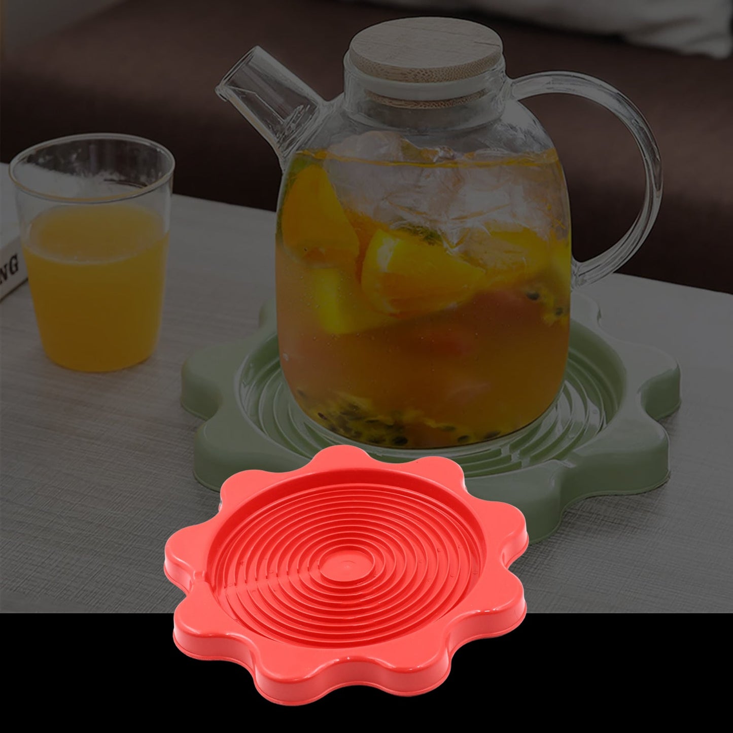 Multifunction Place mats Waterproof Anti-Slip at Insulation Table Mats Thermos Bottle Cup Mat Cup Coaster Kitchen Accessories, Home Thermos Kettle Pad, Heat Proof Pad Heat Insulation Pad (23×23 CM) - Springkart 