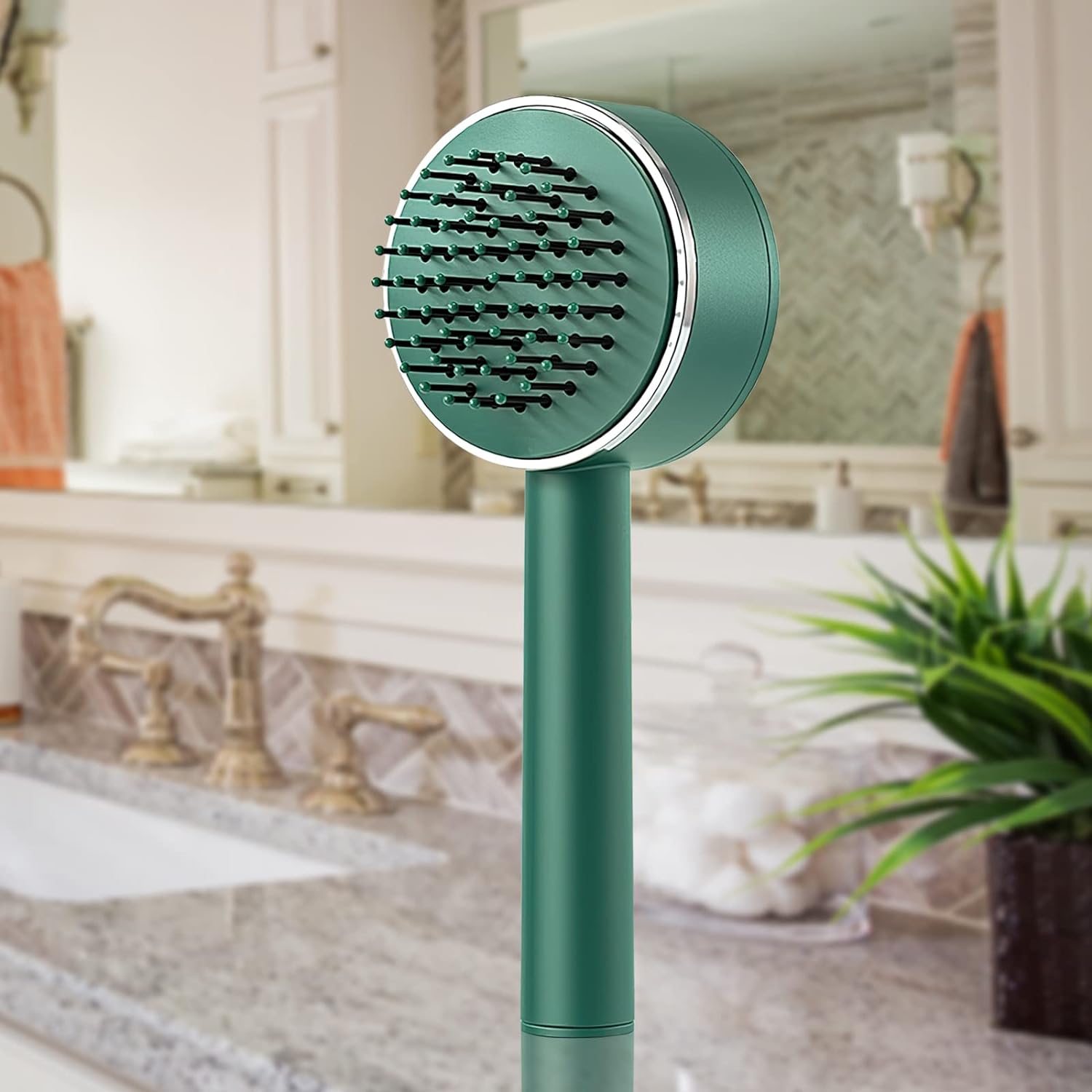 Air Cushion Massage Brush, Airbag Massage Comb with Long Handle, Self-Cleaning Hair Brush, Detangling Anti-Static for All Hair - Springkart 