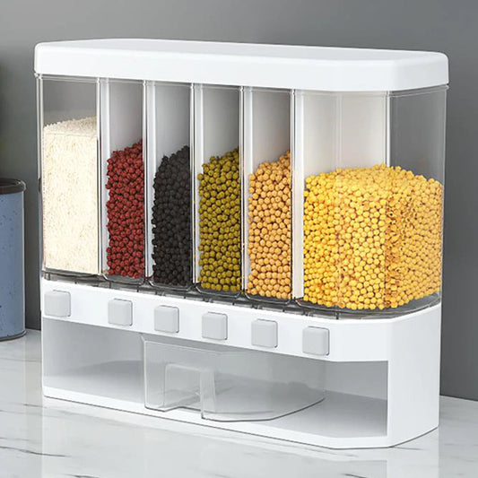 Wall-mounted cereals dispenser for kitchen, easy storage