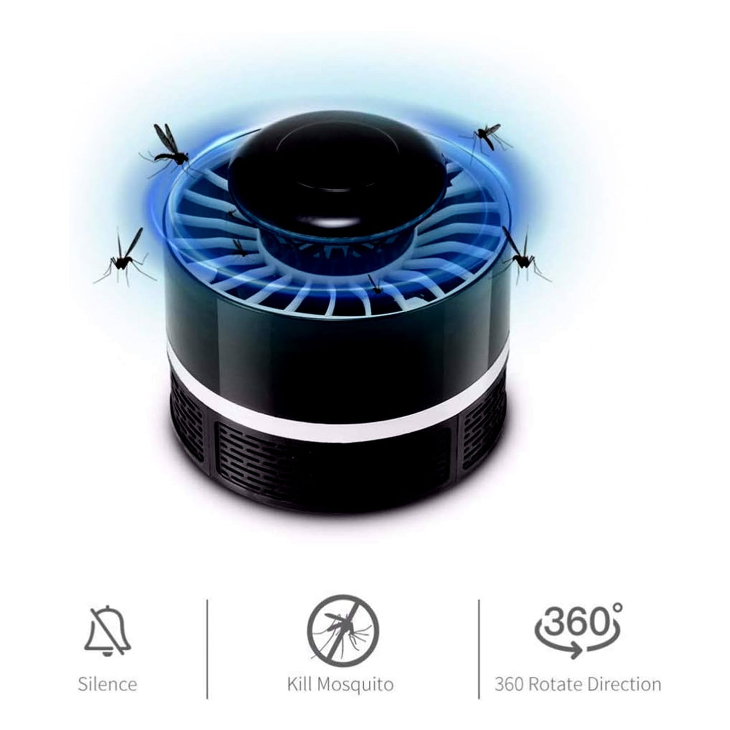 Mosquito Killer Light 5W USB Smart Optically Controlled Insect Killing Lamp Use Forbad room - Springkart 