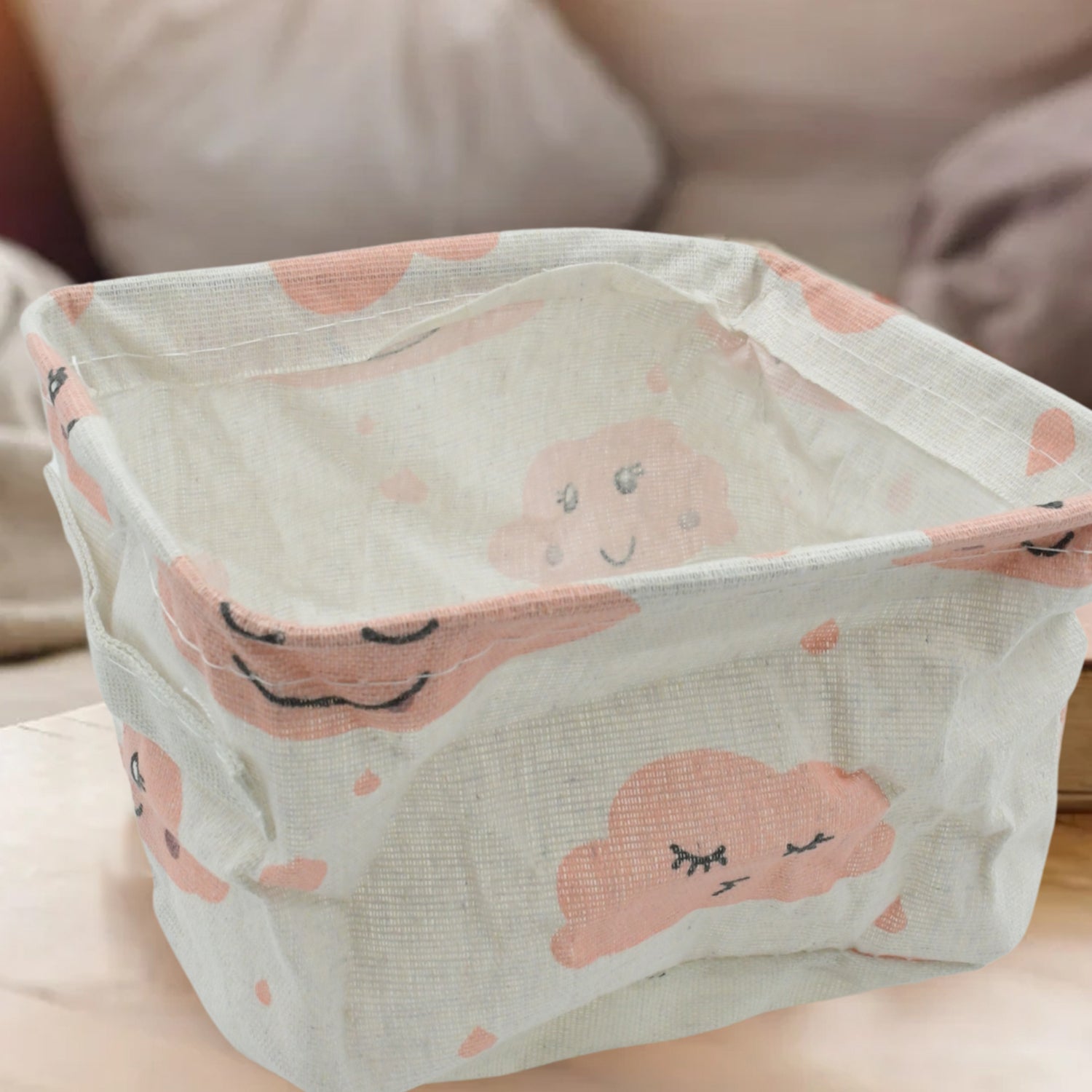 Small Foldable Storage Boxes Cubes Container Organizer Baskets Fabric Drawers Bedroom, Closet, Toys, Thick Cloth Shimmer, Home Decor Organizers Bag for Adult Makeup, Baby Toys liners, Books - Springkart 