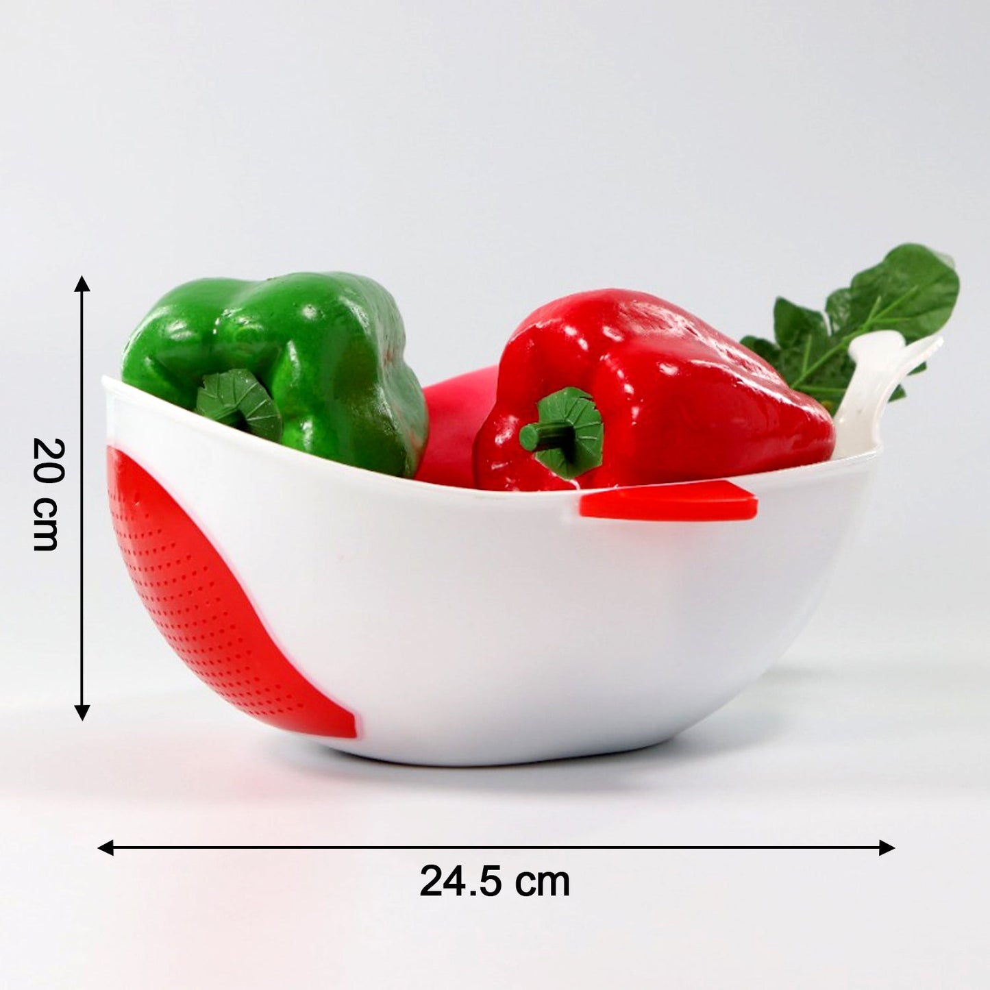 Plastic Rice Pulses Fruits Vegetable Noodles Pasta Washing Bowl and Strainer - Springkart 